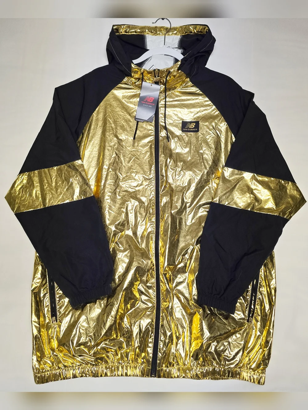 NWT New Balance Athletics Podium Shine Windbreaker Jacket